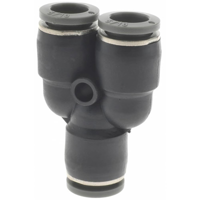 Push-To-Connect Tube to Tube Tube Fitting: Union Y, 5/16" OD