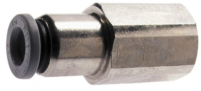 Push-To-Connect Tube to Female & Tube to Female NPT Tube Fitting: Adapter, Straight, 1/8" Thread, 1/