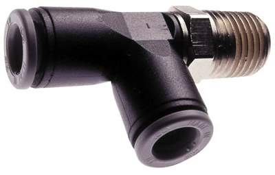 Push-To-Connect Tube to Male & Tube to Male NPT Tube Fitting: Swivel Side Tee Adapter, Tee 1/8" Thre