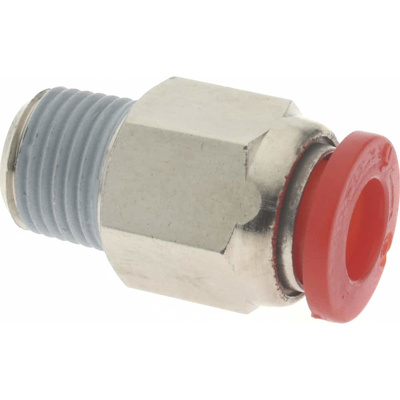 Push-To-Connect Tube to Male & Tube to Male BSPT Tube Fitting: 1/8" Thread