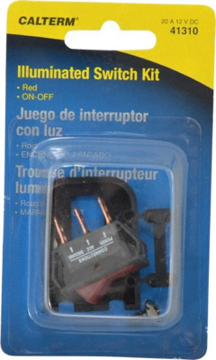 Automotive Switches; Switch Type: Glow Rocker Panel Switch Kit ; Sequence: On-Off ; Amperage: 20 A ;