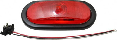 6-1/2" Long x 2-1/4" Wide, Red Lens & Reflector