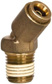 Push-To-Connect Tube to Male & Tube to Male NPT Tube Fitting: 45 &deg; Male Elbow, 1/4" Thread, 1/4"