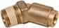 Push-To-Connect Tube to Male & Tube to Male NPT Tube Fitting: 45 &deg; Male Elbow, 3/8" Thread, 3/8"