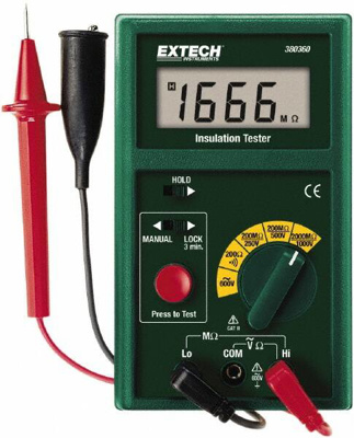 Electrical Insulation Resistance Testers & Megohmmeters; Display Type: Digital LCD ; Power Supply: A
