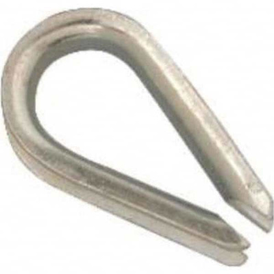 Wire Rope Clip, Thimble Clip & Thimble: 1/2" Rope Dia, Steel