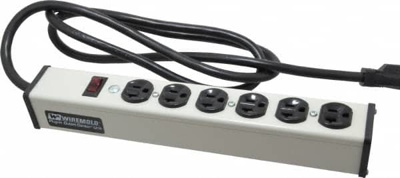 6 Outlets, 120 Volts, 20 Amps, 6' Cord, Power Outlet Strip