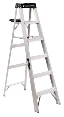 5-Step Ladder: Aluminum, Type I, 6' OAH