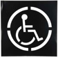 15 Inch Diameter Characters, Handicap Symbol, Plastic Stencil