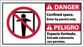 Accident Prevention Sign: Rectangle, "Danger, Confined space. Enter by permit only. Espacio limitado