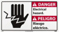 Sign: Rectangle, "Danger - Electrical Hazard"
