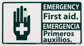 First Aid Sign: Rectangle, "First aid. Primeros auxilios."