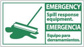 Sign: Rectangle, "Emergency - Spill Response Equipment"