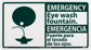 Sign: Rectangle, "Emergency - Eye Wash Fountain"
