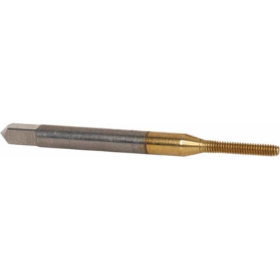 Thread Forming Tap: #1-64, UNC, Bottoming, High Speed Steel, TiN Finish