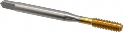 Thread Forming Tap: #10-32, UNF, 2 & 3B Class of Fit, Bottoming, High Speed Steel, TiN Finish