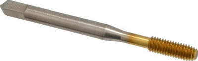 Thread Forming Tap: #10-32, UNF, 2B Class of Fit, Bottoming, High Speed Steel, TiN Finish