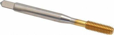 Thread Forming Tap: #10-32, UNF, 2B Class of Fit, Bottoming, High Speed Steel, TiN Finish