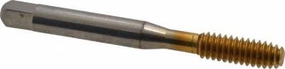 Thread Forming Tap: 1/4-20, UNC, 2B Class of Fit, Bottoming, High Speed Steel, TiN Finish