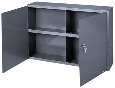 Wall Steel Storage Cabinet: 33-3/4" Wide, 8-1/2" Deep, 22-1/4" High 1 Shelf Material Handling & Stor