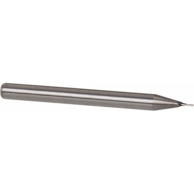 1/64", 1/32" LOC, 1/8" Shank Diam, 1-1/2" OAL, 3 Flute, Solid Carbide Square End Mill