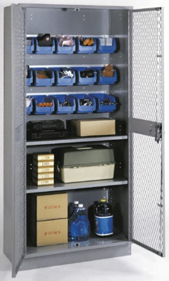 2 Shelf 15 Bin Visible Storage Cabinet