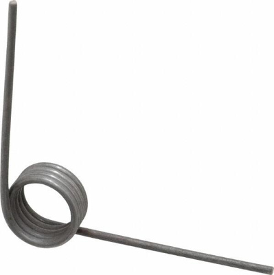 90&deg; Deflection Angle, 0.678" OD, 0.078" Wire Diam, 4-1/4 Coils, Torsion Spring