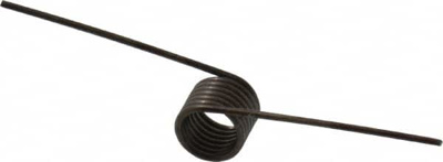 180&deg; Deflection Angle, 0.224" OD, 0.025" Wire Diam, 6 Coils, Torsion Spring
