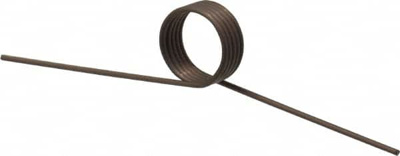 180&deg; Deflection Angle, 0.45" OD, 0.035" Wire Diam, 4 Coils, Torsion Spring