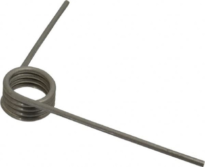 90&deg; Deflection Angle, 1.102" OD, 0.135" Wire Diam, 4-1/4 Coils, Torsion Spring