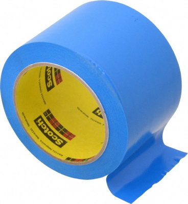 Floor & Aisle Marking Tape: 3" Wide, 108' Long, 5.2 mil Thick, Rubber