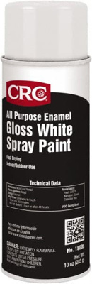 Gloss White, 10 oz Net Fill, Gloss, Enamel Spray Paint