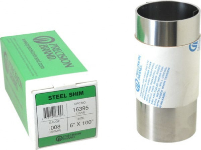 100 Inch Long x 6 Inch Wide x 0.008 Inch Thick, Roll Shim Stock
