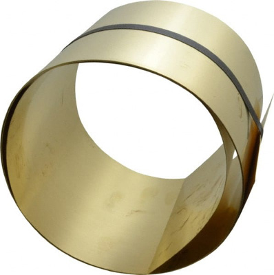 Shim Stock: 0.015'' Thick, 100'' Long, 6" Wide, 260 Alloy Brass