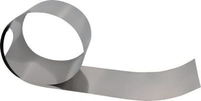 Shim Stock: 0.005'' Thick, 50'' Long, 6" Wide, 302 Stainless Steel