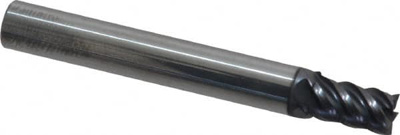 7/32", 3/8" LOC, 1/4" Shank Diam, 2" OAL, 5 Flute, Solid Carbide Square End Mill