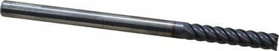 1/4", 1-1/4" LOC, 1/4" Shank Diam, 4" OAL, 5 Flute, Solid Carbide Square End Mill