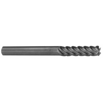11/32", 1" LOC, 3/8" Shank Diam, 2-1/2" OAL, 5 Flute, Solid Carbide Square End Mill