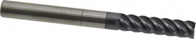 3/8", 1-1/2" LOC, 3/8" Shank Diam, 4" OAL, 5 Flute, Solid Carbide Square End Mill