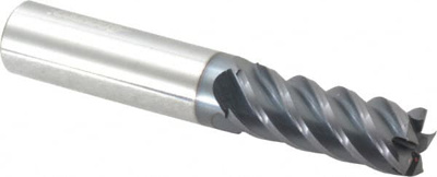 15/32", 1-1/4" LOC, 1/2" Shank Diam, 3" OAL, 5 Flute, Solid Carbide Square End Mill