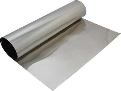 Shim Stock: 0.001'' Thick, 50'' Long, 12" Wide, 302 Stainless Steel