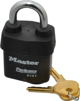 Padlock: Laminated Steel, Keyed Different, 2-1/8" Wide 5/16" Shackle Dia, 7/8" Shackle Width, 1-1/8"