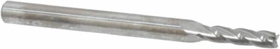 3/32", 3/8" LOC, 1/8" Shank Diam, 1-1/2" OAL, 4 Flute, Solid Carbide Square End Mill