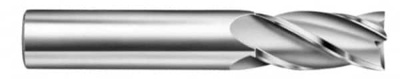 9/32", 3/4" LOC, 5/16" Shank Diam, 2-1/2" OAL, 4 Flute, Solid Carbide Square End Mill