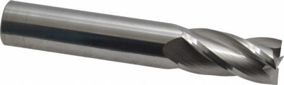 1/2", 1" LOC, 1/2" Shank Diam, 3" OAL, 4 Flute, Solid Carbide Square End Mill