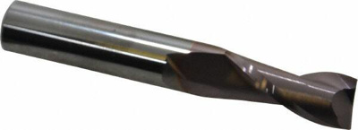 3/8", 7/8" LOC, 3/8" Shank Diam, 2-1/2" OAL, 2 Flute, Solid Carbide Square End Mill