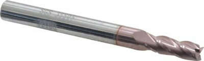 7/32", 5/8" LOC, 1/4" Shank Diam, 2-1/2" OAL, 4 Flute, Solid Carbide Square End Mill