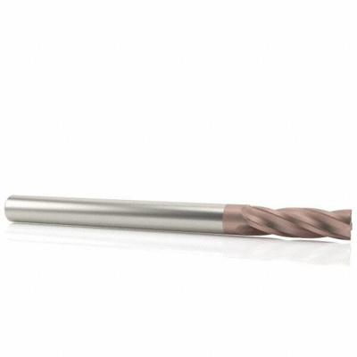 1/4", 3/4" LOC, 1/4" Shank Diam, 2-1/2" OAL, 4 Flute, Solid Carbide Square End Mill