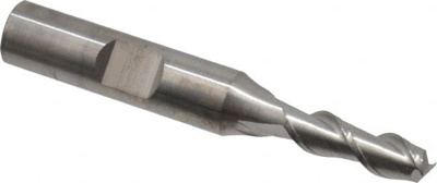 1/4", 3/4" LOC, 3/8" Shank Diam, 2-7/16" OAL, 2 Flute, Solid Carbide Square End Mill