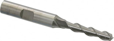 1/4", 1-1/4" LOC, 3/8" Shank Diam, 3-1/16" OAL, 2 Flute, Solid Carbide Square End Mill